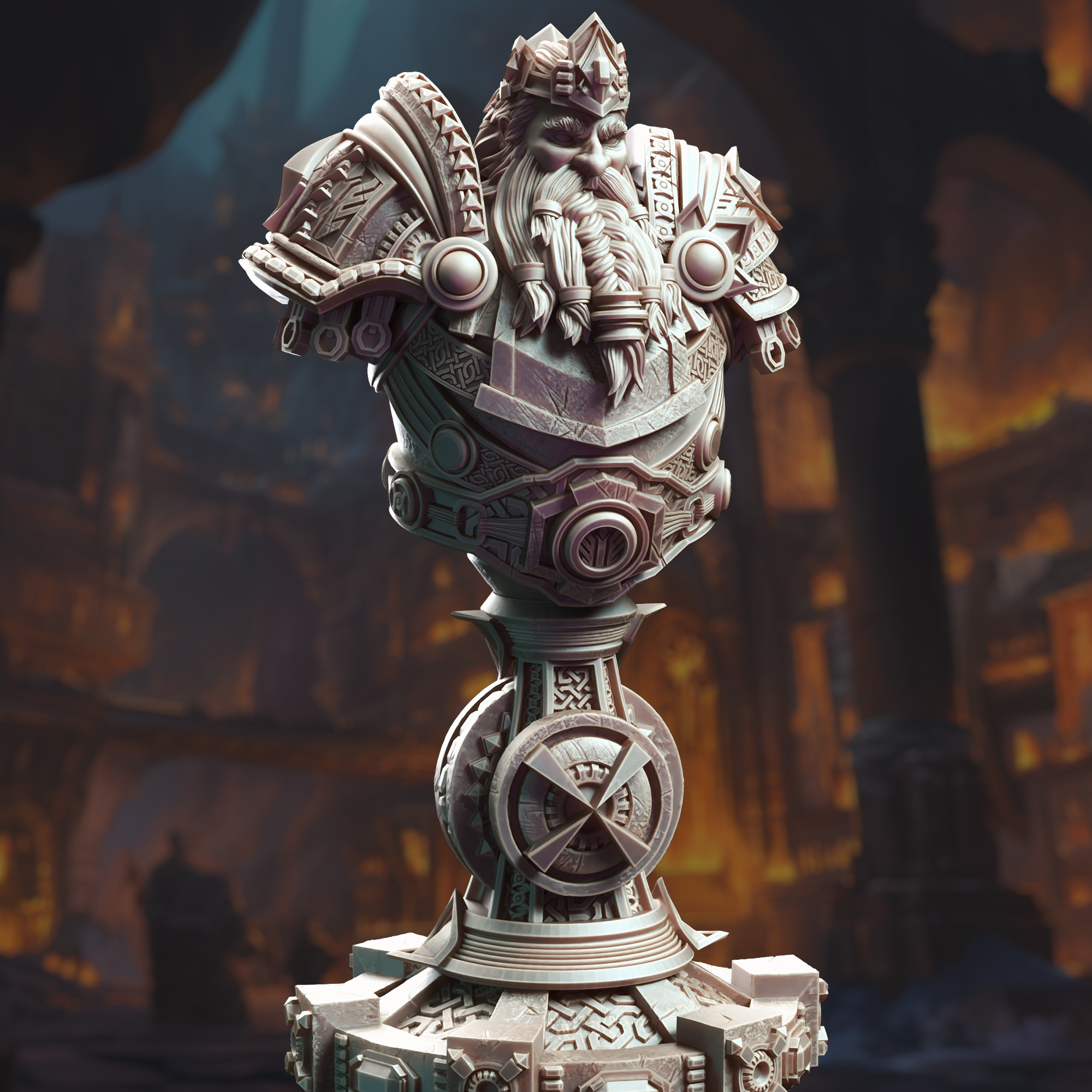 BUST Dwarven General - Gordrain Stonehand